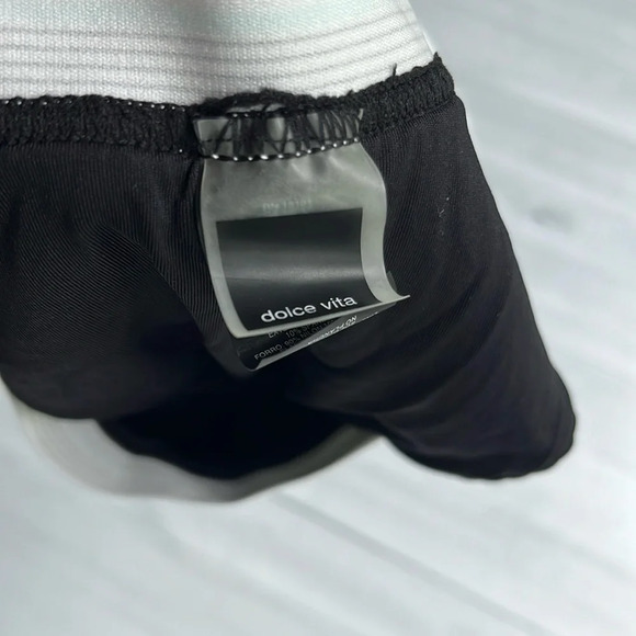 Dolce Vita Black Ribbed High Cut High Rise Bathing Suit Bottom Size XS - Picture 4 of 4